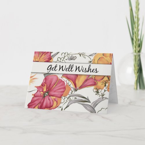 Get Well Wishes Flowers Card