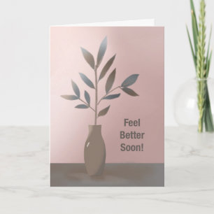Get Well with Minimalist Vase of Branches Card