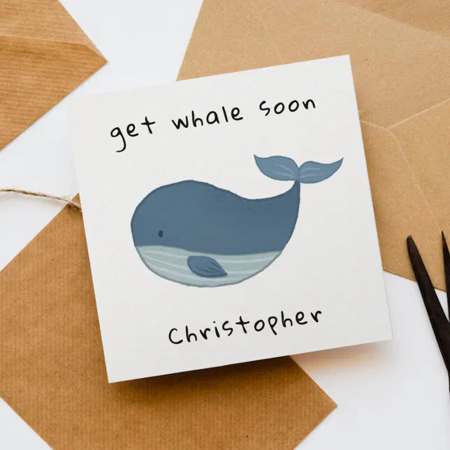 Get Whale Soon Card Cute Whale Card Zazzle