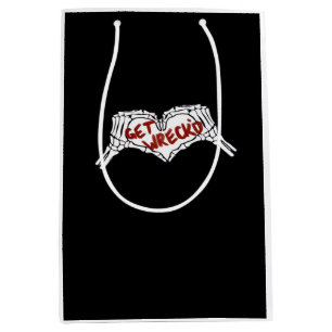 Get Wrecked Skeleton Hand Heart Classic Medium Gift Bag