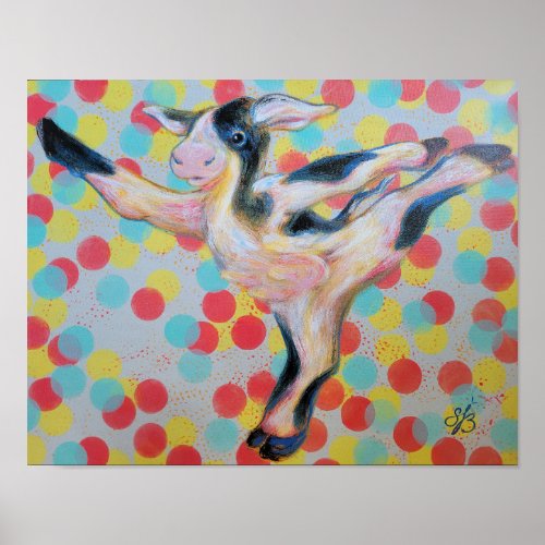 Get Your Body MOOving cow dancers pose Poster
