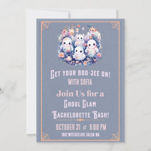 Get Your Boo_Jee On Ghoul Glam Bachelorette Bash Holiday Card