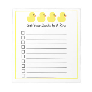 "Get Your Ducks in a Row" Notepad