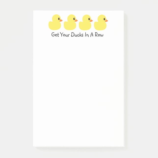 "Get Your Ducks in a Row" Post-it Notes (Front)