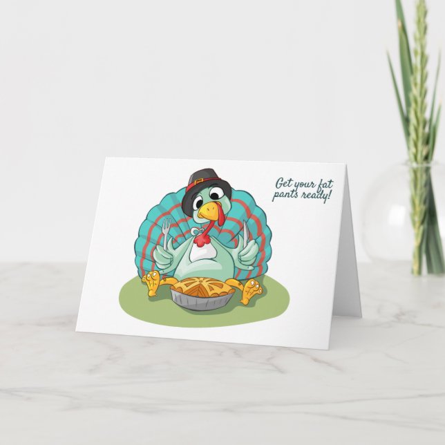 Get your fat pants ready! letterpress thank you card (Front)