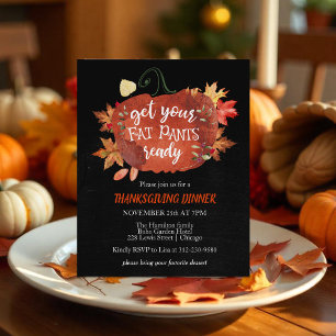 Get Your Fat Pants Thanksgiving Budget Invitation