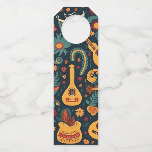 Get Your Fiesta On with Trendy CincoDeMayo Pattern Bottle Hanger Tag