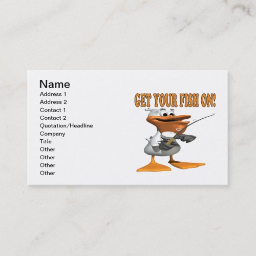 Get Your Fish On Business Card