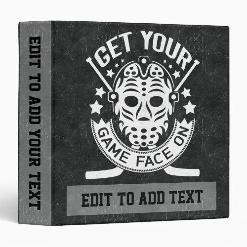 Get Your Game Face On Hockey Binder