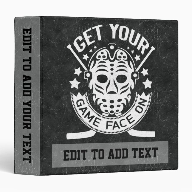 Get Your Game Face On Hockey Binder (Front/Spine)