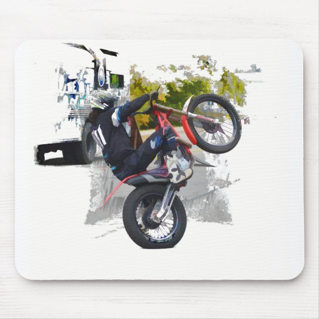 Get Your Gas On Motocross Stunt Biker Mouse Pad (Front)