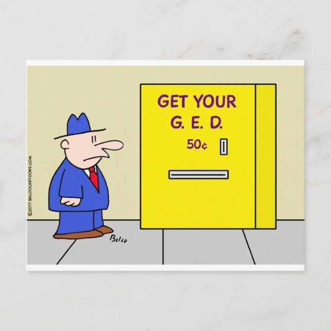 get your ged vending machine postcard (Front)