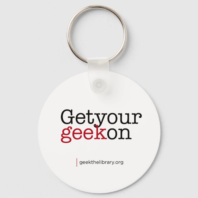 Get your geek on keychain (Front)