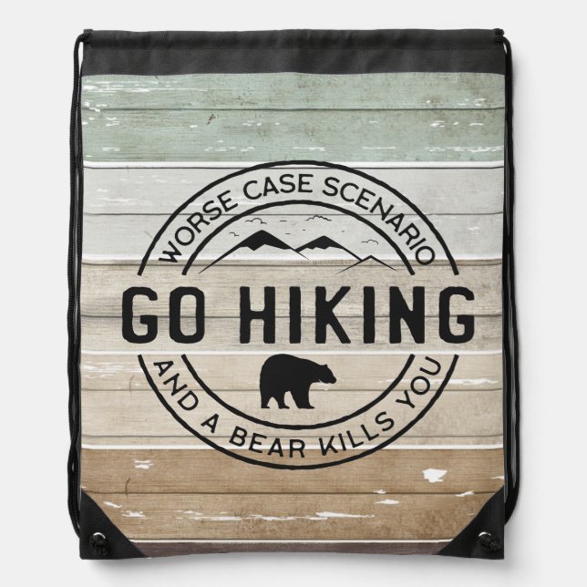 Get Your Hike On Drawstring Bag (Front)