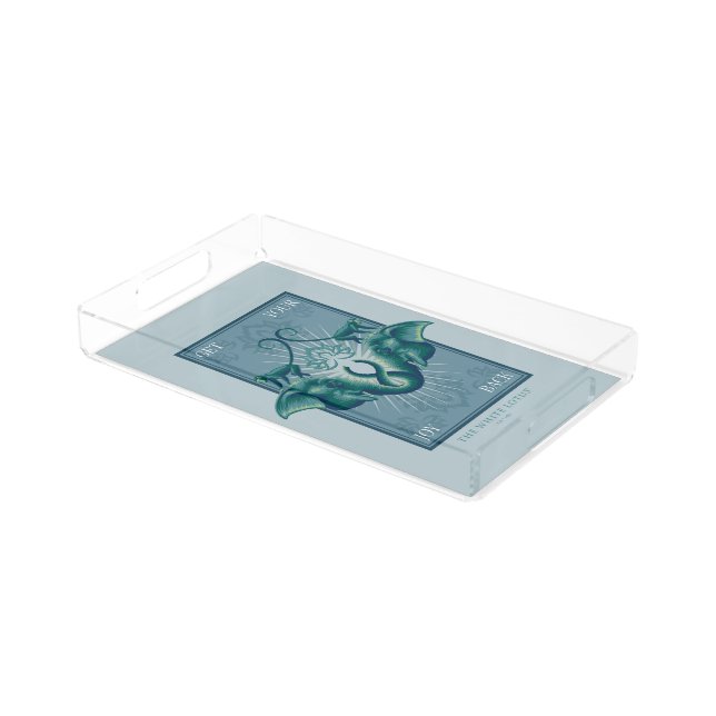 Get Your Joy Back - The White Lotus Acrylic Tray (Angled)
