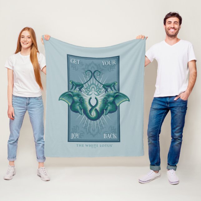 Get Your Joy Back - The White Lotus Fleece Blanket (In Situ)