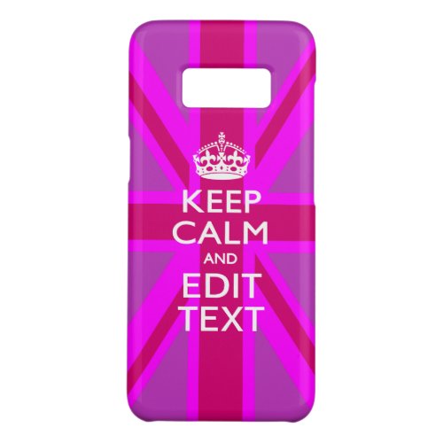 Get Your Keep Calm Text on Fuchsia Union Jack Case_Mate Samsung Galaxy S8 Case