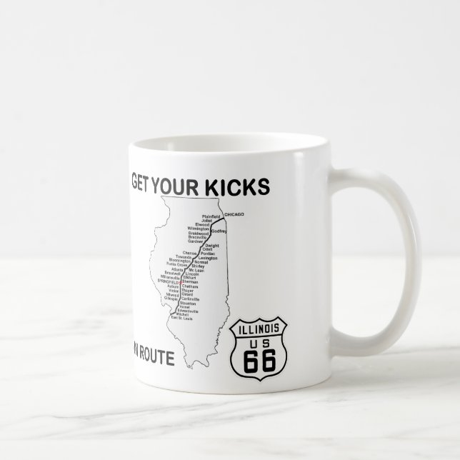 Get your kicks on Illinois Route 66 Coffee Mug (Right)