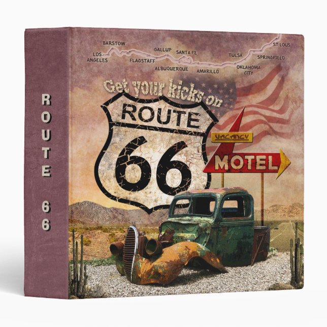 Get your Kicks on Route 66 Binder (Front/Spine)