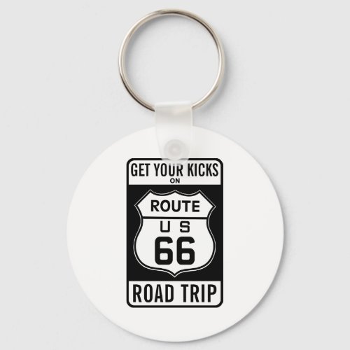 Get Your Kicks On Route 66 Keychain