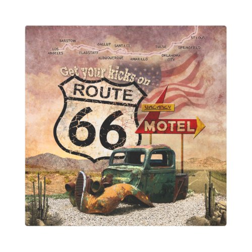 Get your Kicks on Route 66 Metal Print
