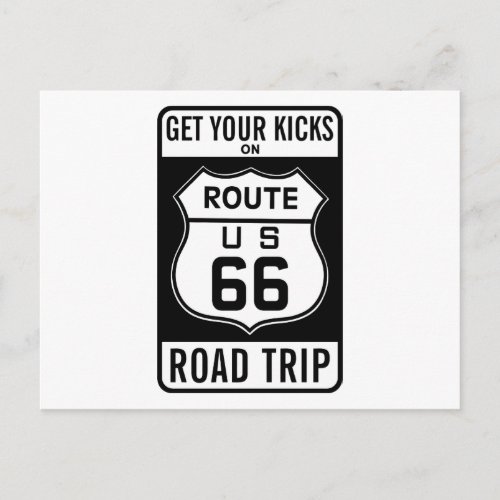 Get Your Kicks On Route 66 Postcard