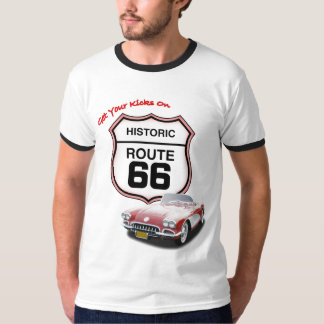 Get your Kicks on Route 66--Red Car T T-Shirt