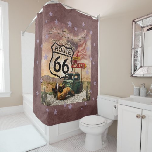 Get your Kicks on Route 66 Shower Curtain