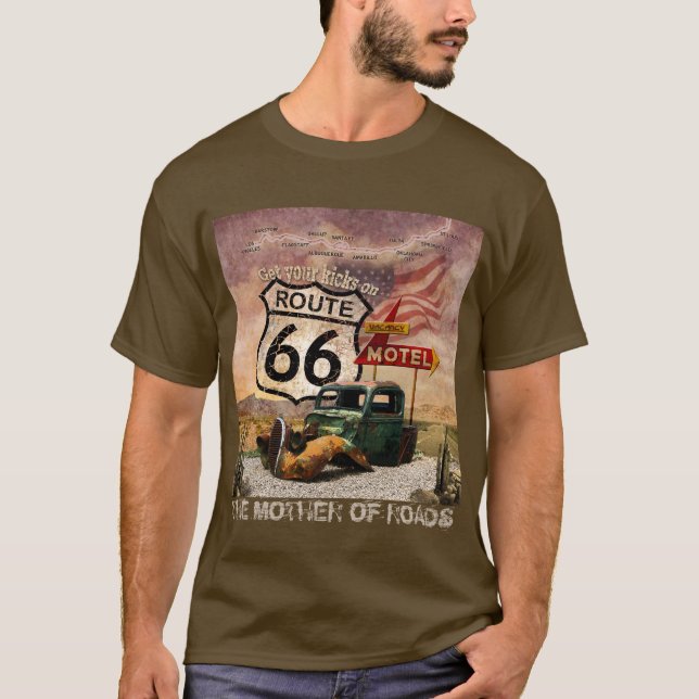 Get your Kicks on Route 66 T-Shirt (Front)
