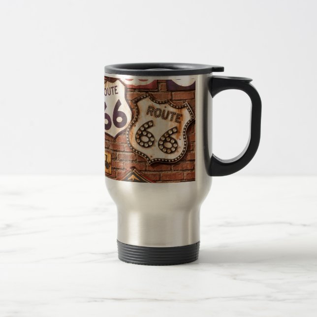 Get Your Kicks On Route 66 Travel Mug (Right)