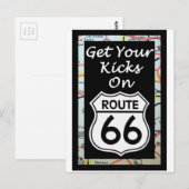 Get Your Kicks On Route 66 With Map Postcard | Zazzle