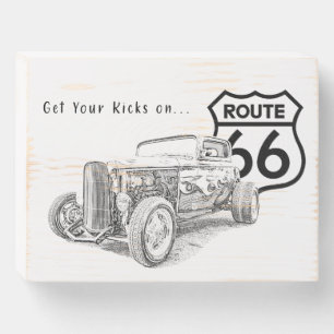 Get Your Kicks on Route 66 Wooden Box Sign