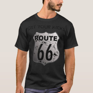 Get Your Kicks On The Greatest Route Ever 66, Retr T-Shirt