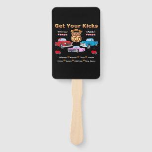 Get your kicks. Route 66  Hand Fan