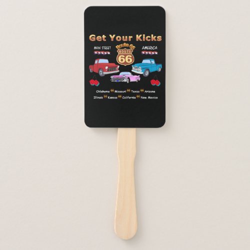 Get your kicks Route 66  Hand Fan