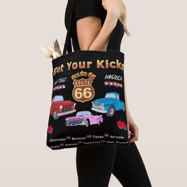 Get your kicks. Route 66  Tote Bag (Close Up)