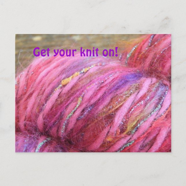 Get your knit on! postcard (Front)