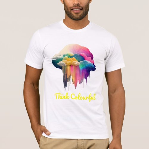 Get Your Personalized Rainbow Cloud Think Colorful T_Shirt