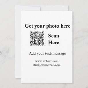 Get your photo scan QR add website email address d Invitation