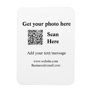 Get your photo scan QR add website email address d Magnet