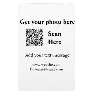 Get your photo scan QR add website email address d Magnet