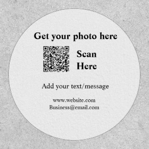 Get your photo scan QR add website email address d Patch