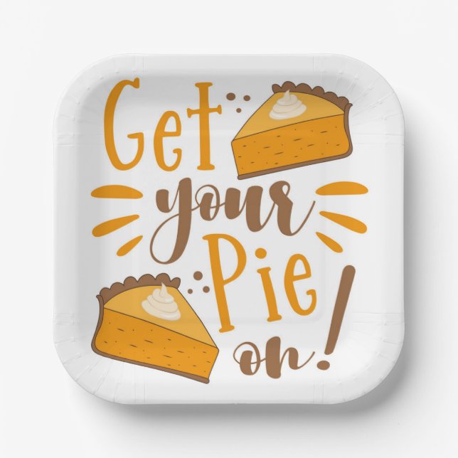 Get Your Pie On! Paper Plates (Front)