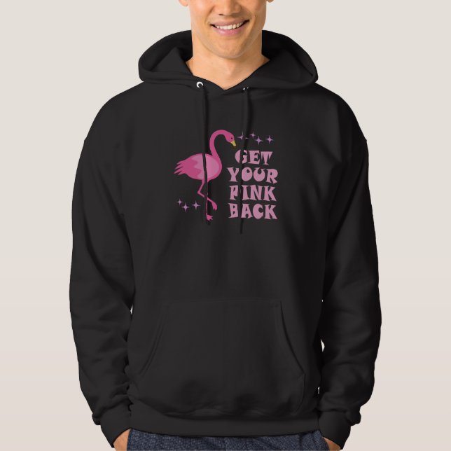 Get Your Pink Back Flamingo Women s Girl s Hoodie (Front)