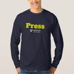 Get your press credential shirt with company logo