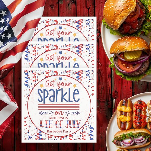 Get Your Sparkle On 4th Of July Barbecue Party Napkins