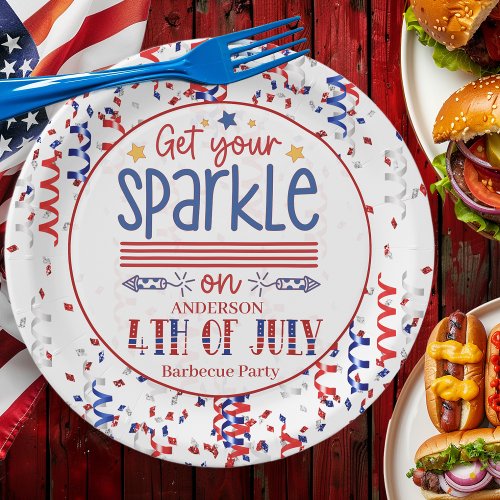 Get Your Sparkle On 4th Of July Barbecue Party Paper Plates