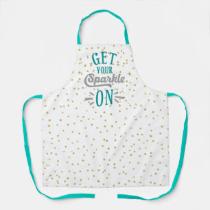 Get Your Sparkle On Faux Gold Glitter Apron