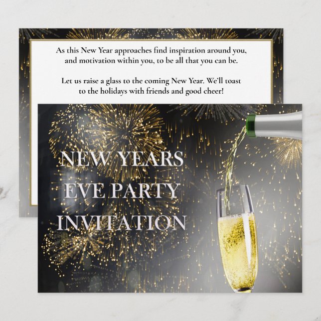 Get Your Sparkle On New Year Party Invitation (Front/Back)