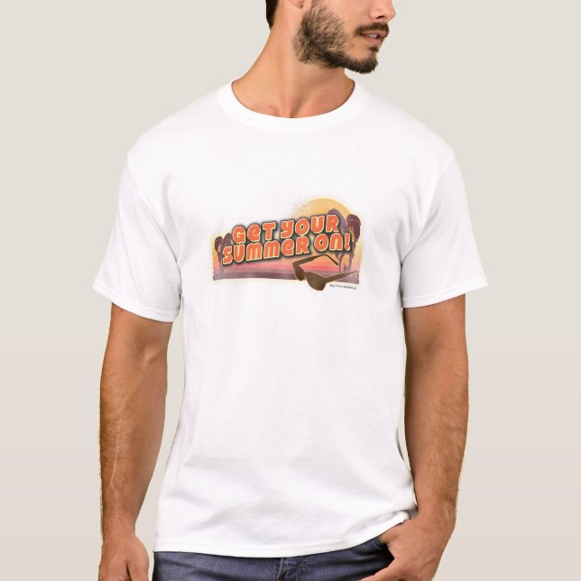 Get Your Summer On Vintage Travel Style T-Shirt (Front)